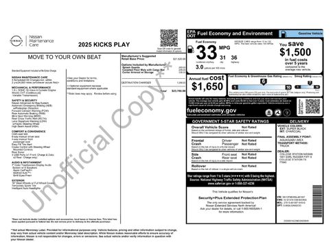 Certified 2025 Nissan Kicks Play S FWD image 29