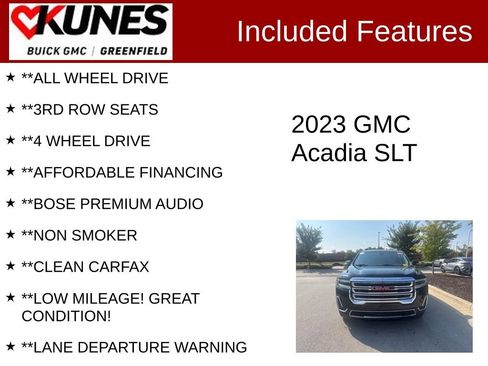 Used 2023 GMC Acadia SLT image 3
