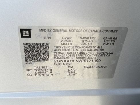 Used 2020 Chevrolet Equinox LS w/ LPO, Floor Liner Package FWD image 26
