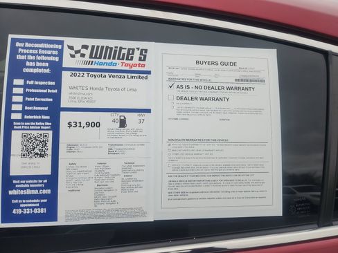 Used 2022 Toyota Venza Limited image 12