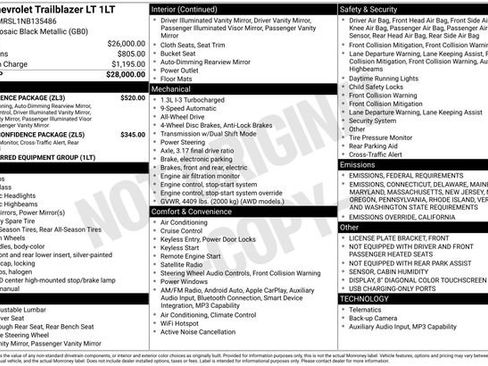 Used 2022 Chevrolet TrailBlazer LT w/ Convenience Package image 10