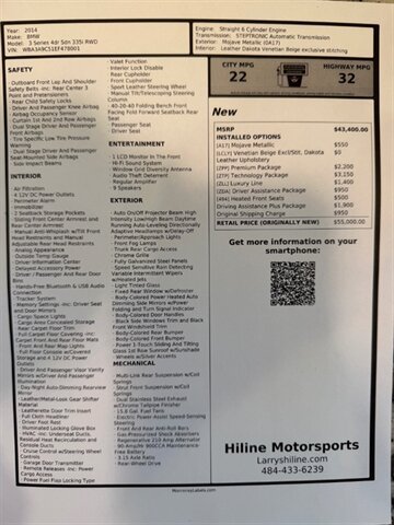 Used 2014 BMW 335i Sedan w/ Technology Package RWD image 38