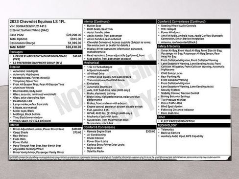 Used 2023 Chevrolet Equinox LS AWD/4WD image 7