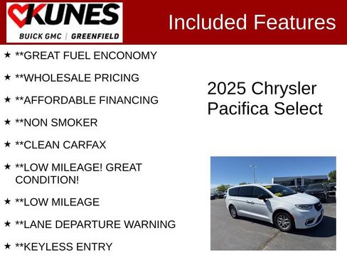 Used 2025 Chrysler Pacifica Select FWD image 3
