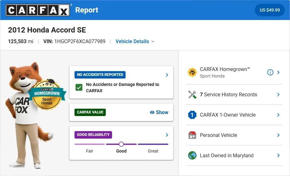 Used 2012 Honda Accord SE image 3
