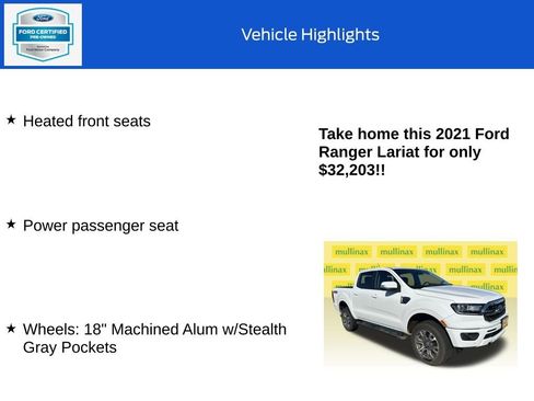 Used 2021 Ford Ranger Lariat w/ FX4 Off-Road Package image 30