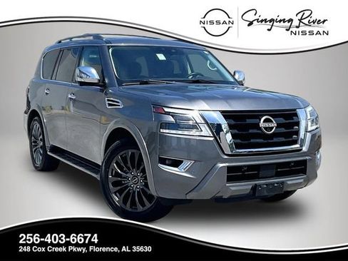 Used 2023 Nissan Armada Platinum w/ Captain's Chairs Package RWD image 1