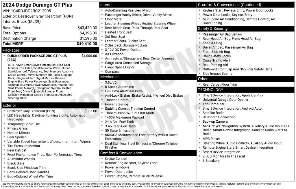 Used 2024 Dodge Durango GT AWD/4WD image 19