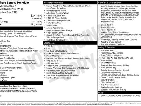 Certified 2025 Subaru Legacy Premium image 3