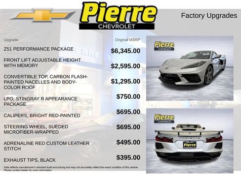 New 2026 Chevrolet Corvette Stingray Premium Conv w/ Z51 Performance Package RWD image 13