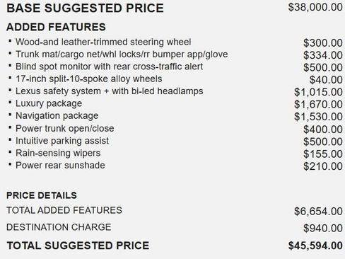 Used 2016 Lexus ES 350 w/ Luxury Package w/Wood Trim image 19