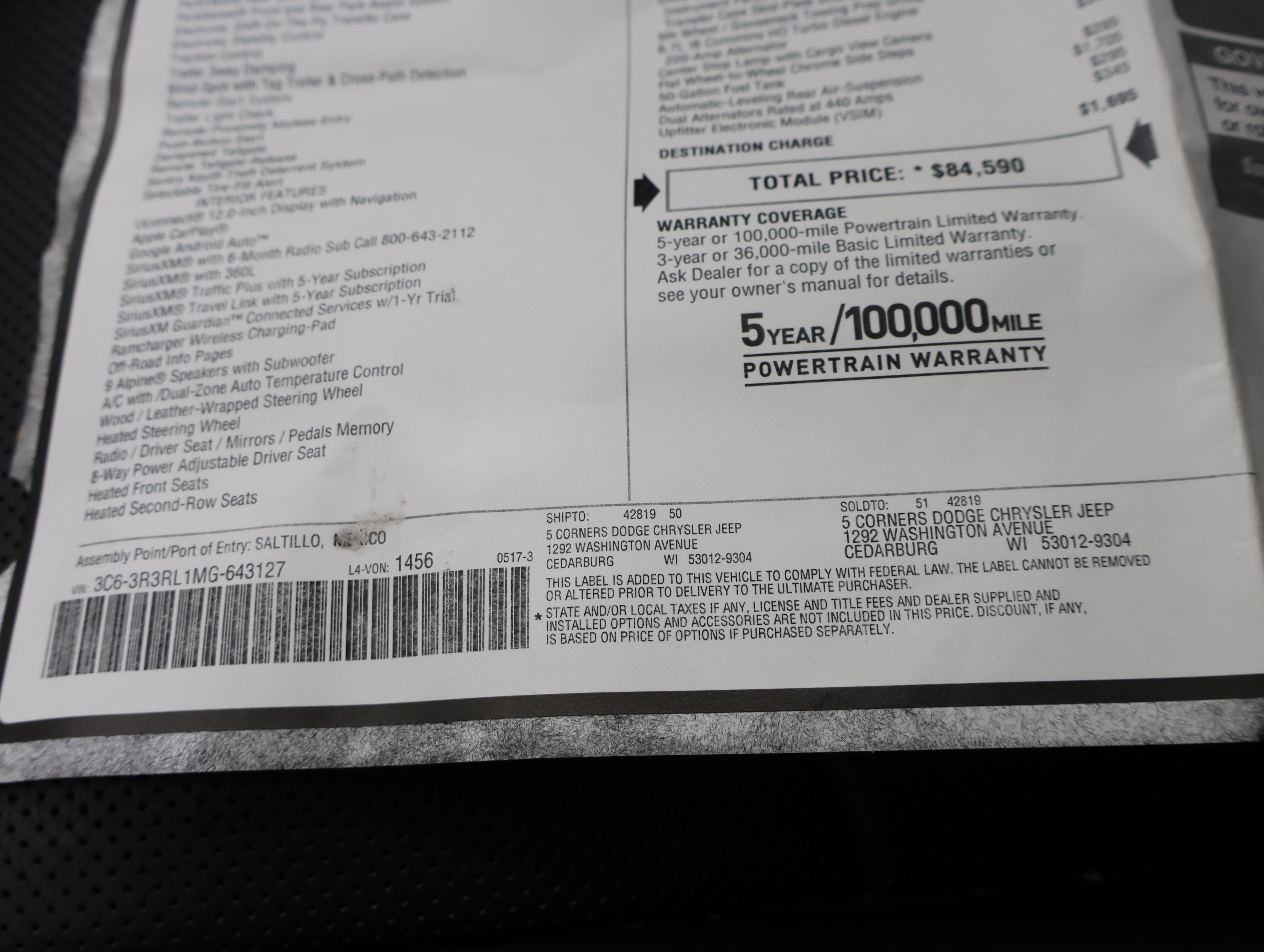 Used 2021 RAM 3500 Limited AWD/4WD image 63