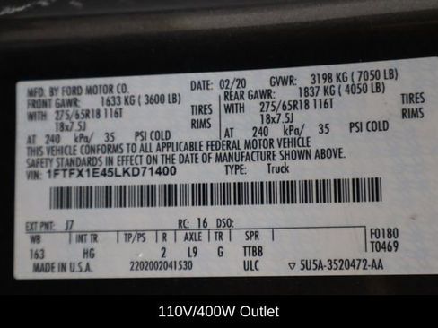 Used 2020 Ford F150 Lariat w/ Equipment Group 501A Mid image 20