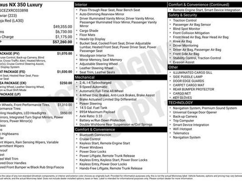 Used 2024 Lexus NX 350 AWD w/ Vision Package image 44
