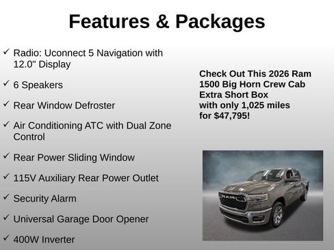 Used 2026 RAM 1500 Big Horn AWD/4WD image 8