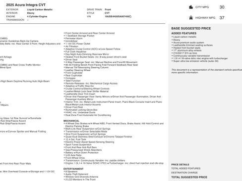 Used 2025 Acura Integra image 4