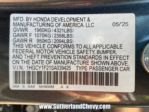 Used 2025 Honda Accord LX image 35