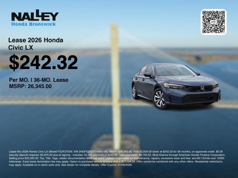 New 2026 Honda Civic LX image 3