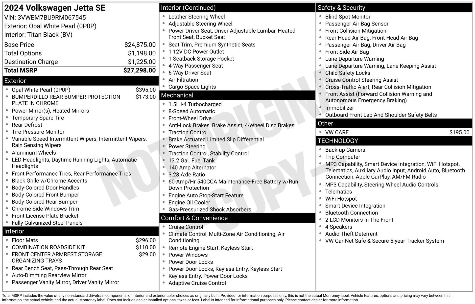 Used 2024 Volkswagen Jetta SE FWD image 2