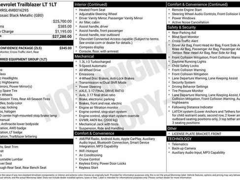 Used 2021 Chevrolet TrailBlazer LT w/ Driver Confidence Package AWD/4WD image 30