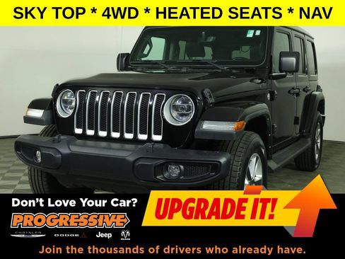 Used 2022 Jeep Wrangler Unlimited Sahara w/ LED Lighting Group AWD/4WD image 1