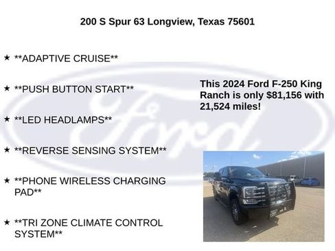 Used 2024 Ford F250 King Ranch w/ FX4 Off-Road Package AWD/4WD image 20