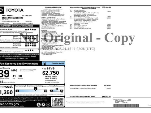 Used 2025 Toyota RAV4 XSE w/ Weather Package image 2