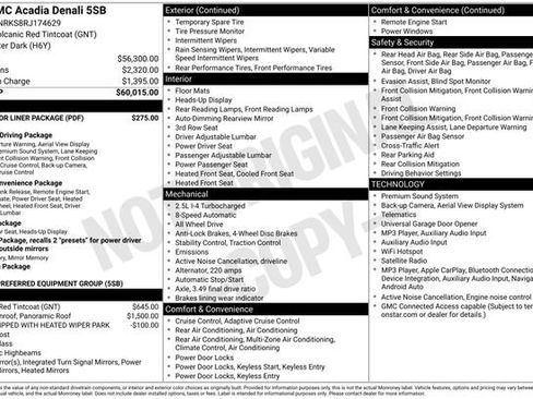 Used 2024 GMC Acadia Denali w/ LPO, Floor Liner Package AWD/4WD image 13