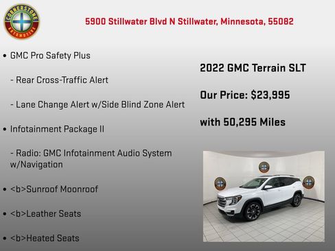 Used 2022 GMC Terrain SLT w/ Infotainment Package II AWD/4WD image 10