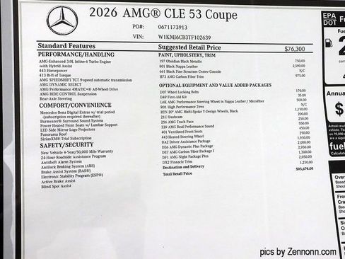 New 2026 Mercedes-Benz CLE 53 AMG 4MATIC Coupe image 29