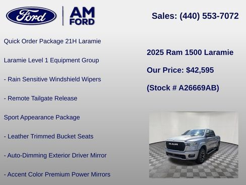 Used 2025 RAM 1500 Laramie w/ Sport Appearance Package AWD/4WD image 6