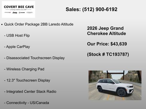 New 2026 Jeep Grand Cherokee Altitude RWD image 24