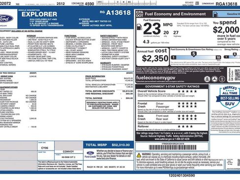 Used 2024 Ford Explorer XLT w/ Equipment Group 202A AWD/4WD image 6