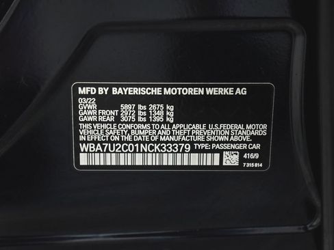 Used 2022 BMW 750i xDrive w/ M Sport Package AWD/4WD image 11