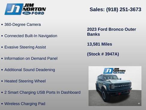 Used 2023 Ford Bronco Outer Banks w/ Sasquatch Package AWD/4WD image 17