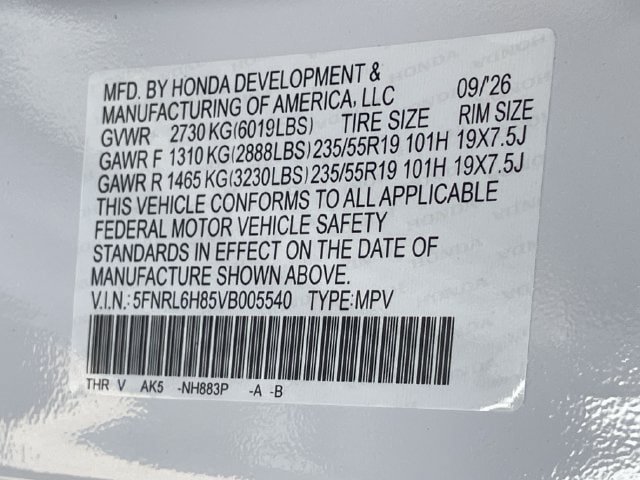New 2027 Honda Odyssey Touring image 30