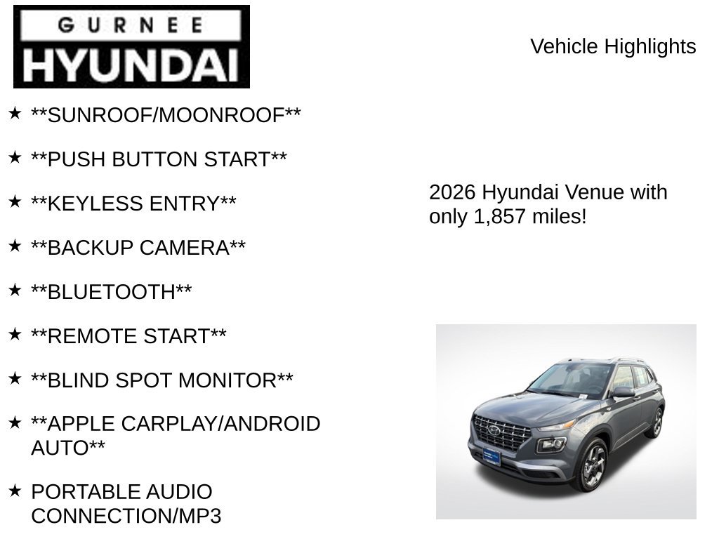 Certified 2026 Hyundai Venue SEL FWD image 7