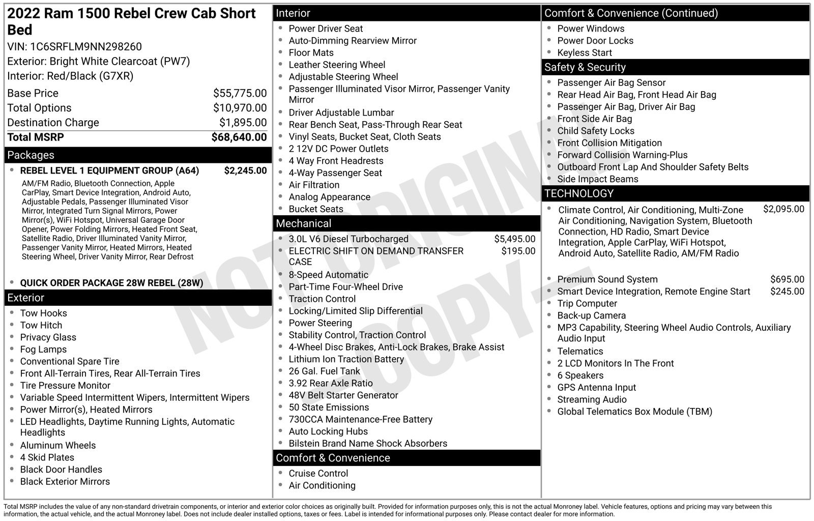 Used 2022 RAM 1500 Rebel w/ Rebel Level 1 Equipment Group AWD/4WD image 16