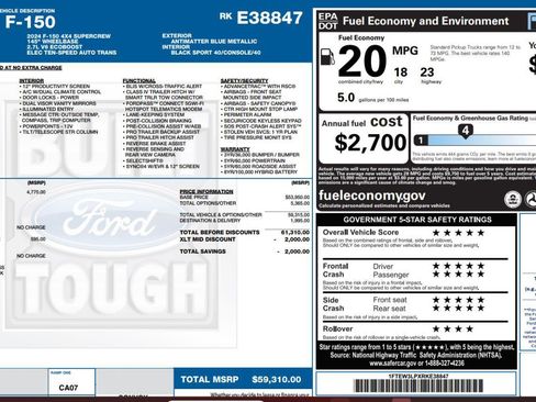 Used 2024 Ford F150 XLT w/ Equipment Group 302A MID image 4