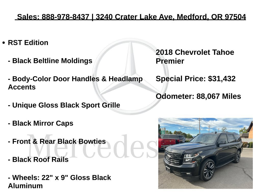 Used 2018 Chevrolet Tahoe Premier w/ RST Edition AWD/4WD image 36