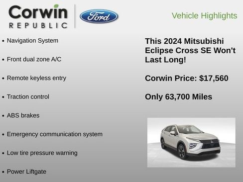 Used 2024 Mitsubishi Eclipse Cross SE AWD/4WD image 6