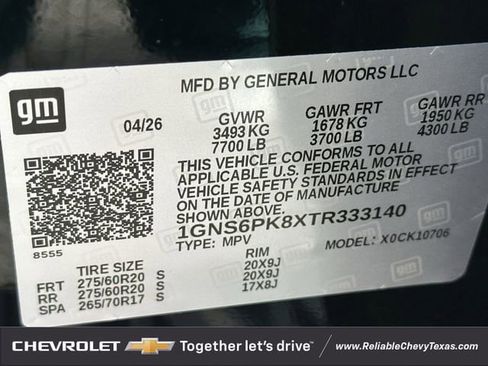 New 2026 Chevrolet Tahoe Z71 w/ Comfort Package AWD/4WD image 29