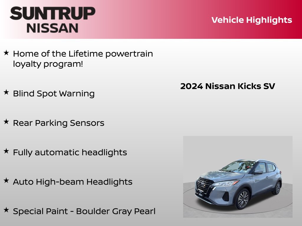 Certified 2024 Nissan Kicks SV FWD image 8