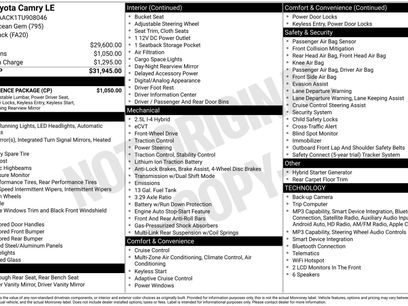 New 2026 Toyota Camry LE w/ Convenience Package