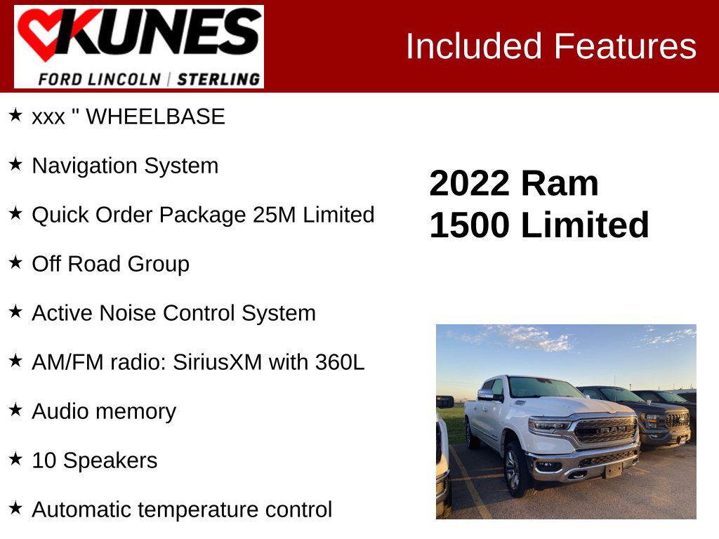 Used 2022 RAM 1500 Limited w/ Off-Road Group AWD/4WD image 3