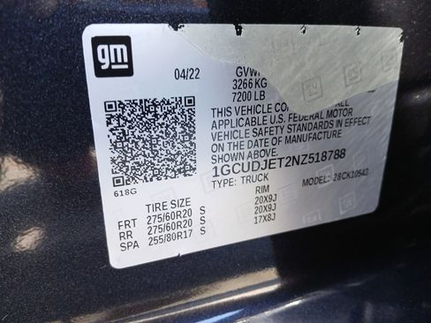 Certified 2022 Chevrolet Silverado 1500 High Country w/ Technology Package image 35