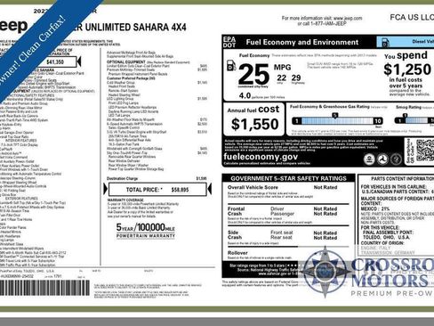 Used 2022 Jeep Wrangler Unlimited Sahara w/ LED Lighting Group image 2