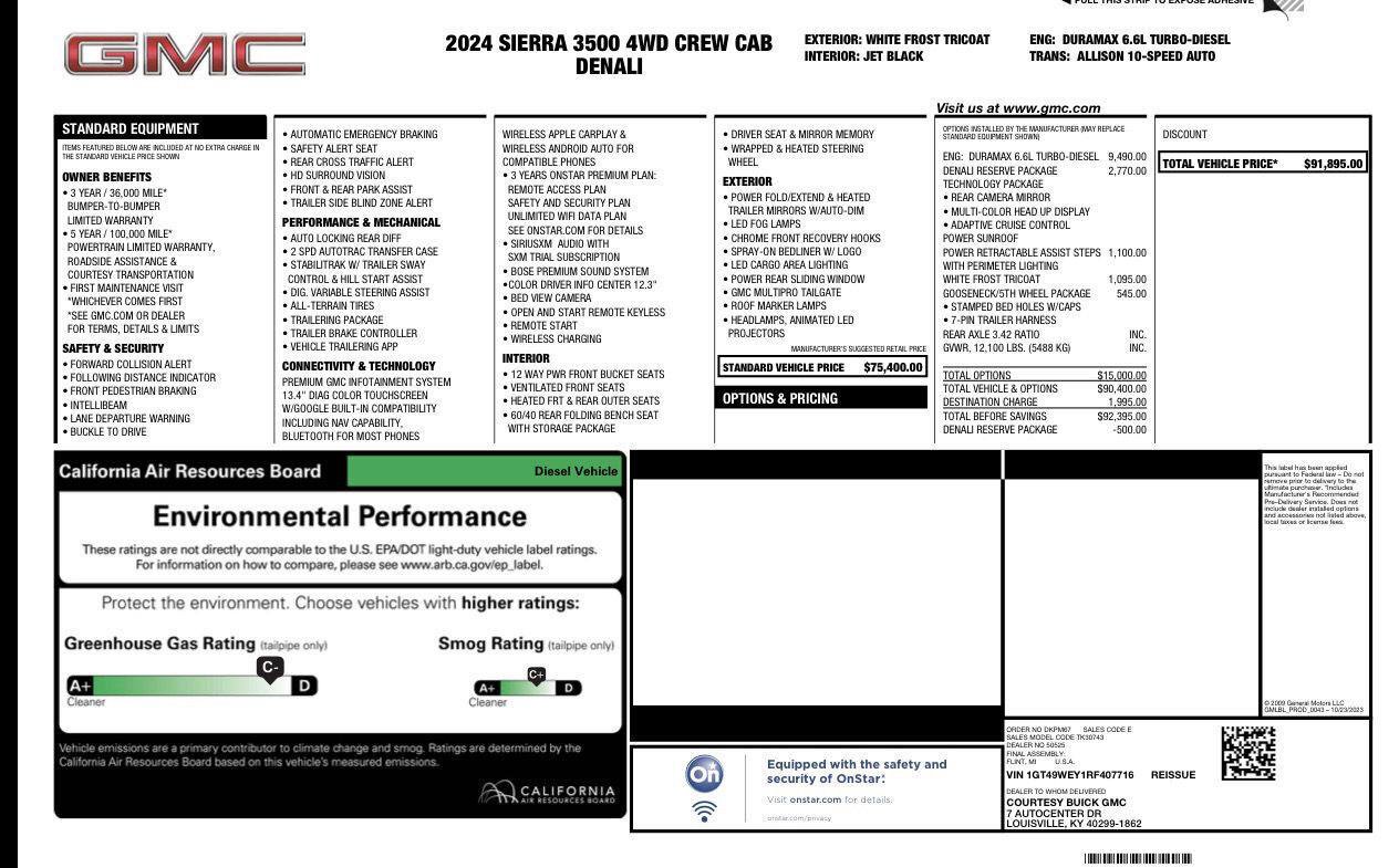 Used 2024 GMC Sierra 3500 Denali w/ Denali Reserve Package AWD/4WD image 33