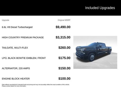 Used 2024 Chevrolet Silverado 3500 High Country w/ High Country Premium Package AWD/4WD image 8