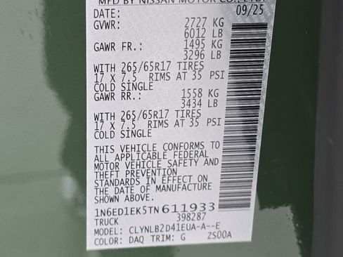 New 2026 Nissan Frontier SV w/ Tow Package image 34